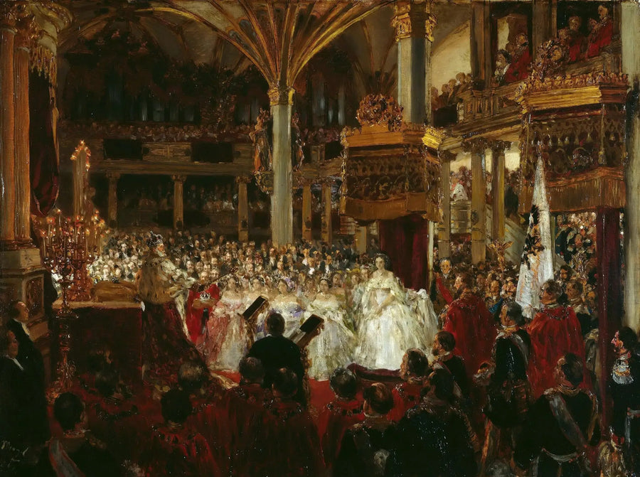 La incoronazione di Guglielmo I a Königsberg nel 1861 - Adolph von Menzel