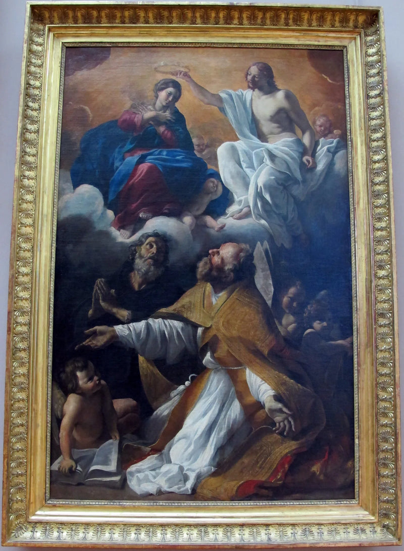 La Coronazione della Vergine con san Agostino e san Guglielmo d'Aquitania - Giovanni Lanfranco