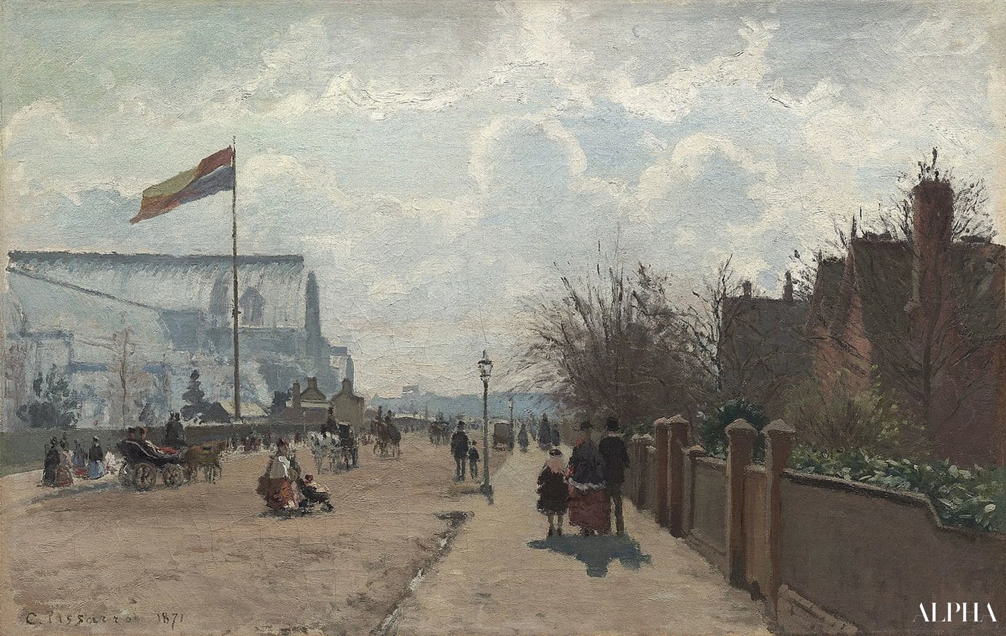 Il Crystal Palace, Londra - Camille Pissarro - Riproduzioni di quadri e dipinti di alta gamma