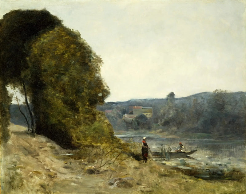 La partenza del barcaiolo - Jean-Baptiste Camille Corot