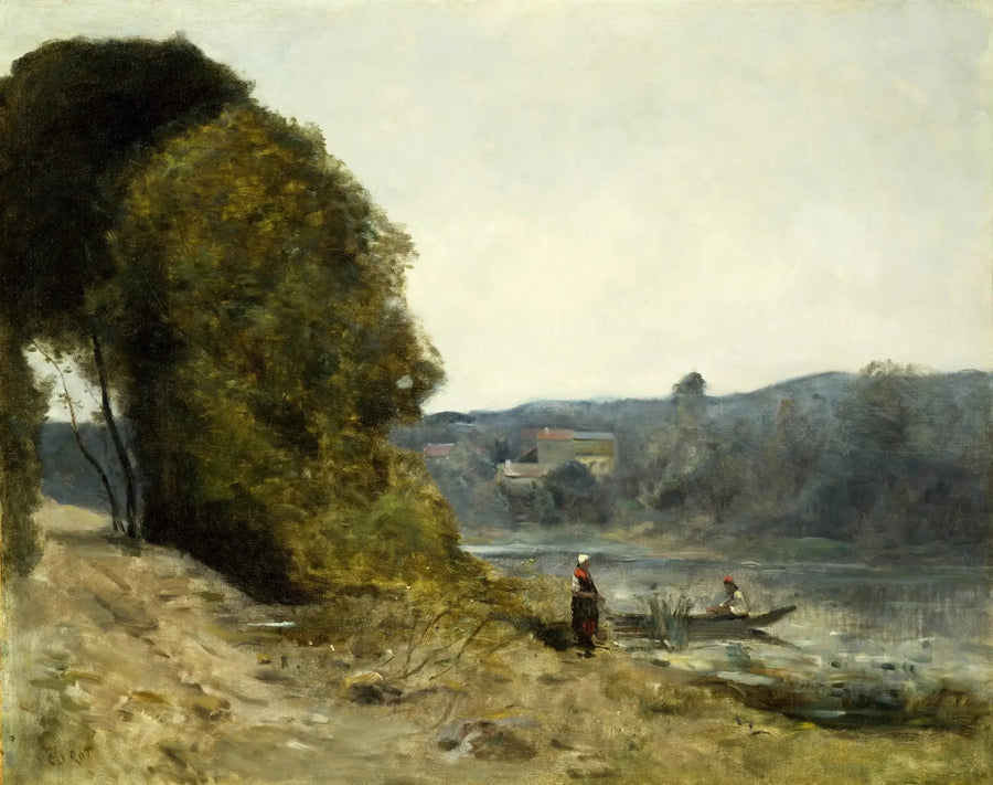 La partenza del barcaiolo - Jean-Baptiste Camille Corot