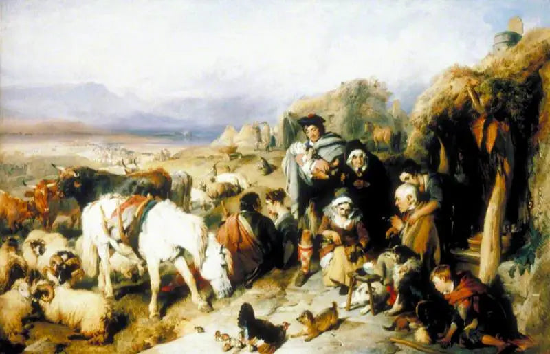 Le départ du bouvier: une scène dans les Grampians - Edwin Henry Landseer - Alpha Reproduction