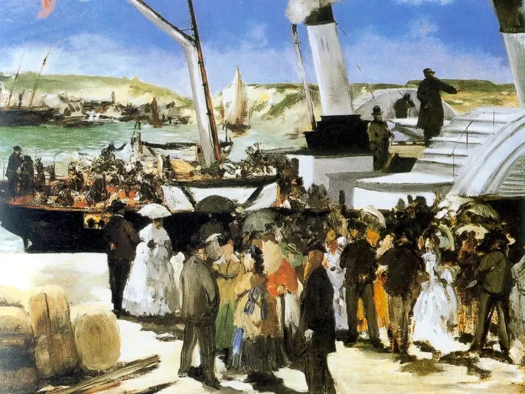 Le Départ du vapeur de Folkestone - Édouard Manet image 1 reproduction d’œuvre d’art à l’huile