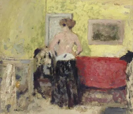 Le déshabillé de dos - Édouard Vuillard image 1 copie de tableau peinte à la main