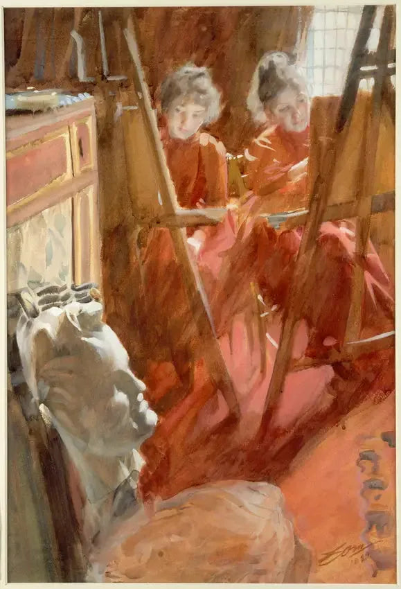 Il disegno delle ragazze Schwartz - Anders Zorn