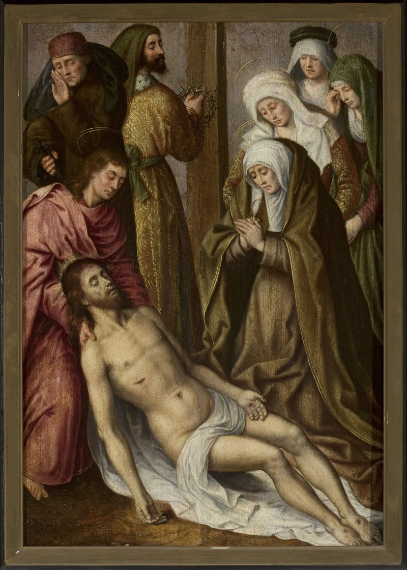 Il lutto di Cristo (Matteo 27:59–61 ; Marco 15:46–47 ; Luca 23:53–56 ; Giovanni 19:38–42) - Hugo van der Goes