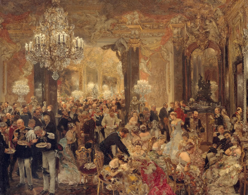 La cena al ballo - Adolph von Menzel
