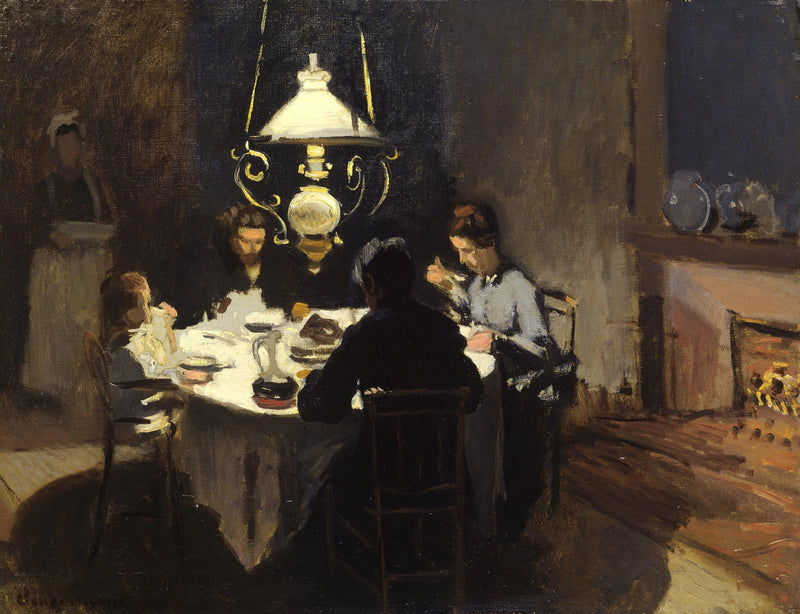 Le Dîner, detto La Famille Sisley, W129 - Claude Monet
