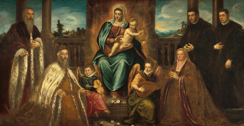Il doge Alvise Mocenigo e la sua famiglia davanti alla Vergine con il Bambino - Jacopo Tintoretto