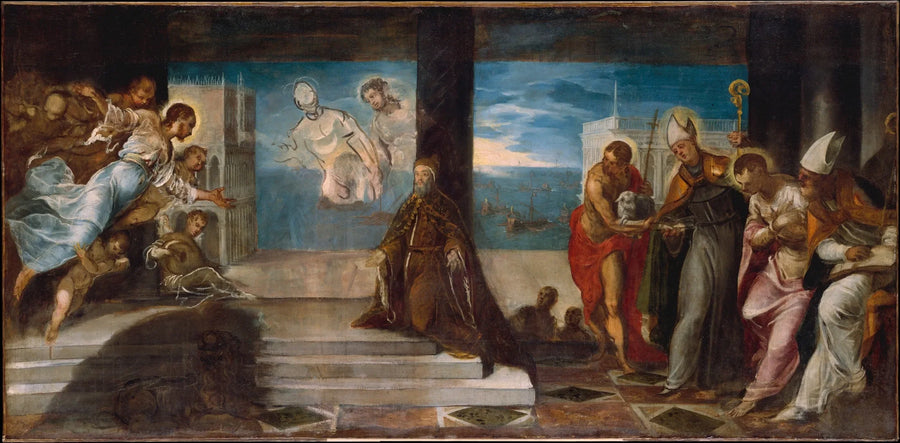 Il doge Alvise Mocenigo presentato al Redentore - Jacopo Tintoretto
