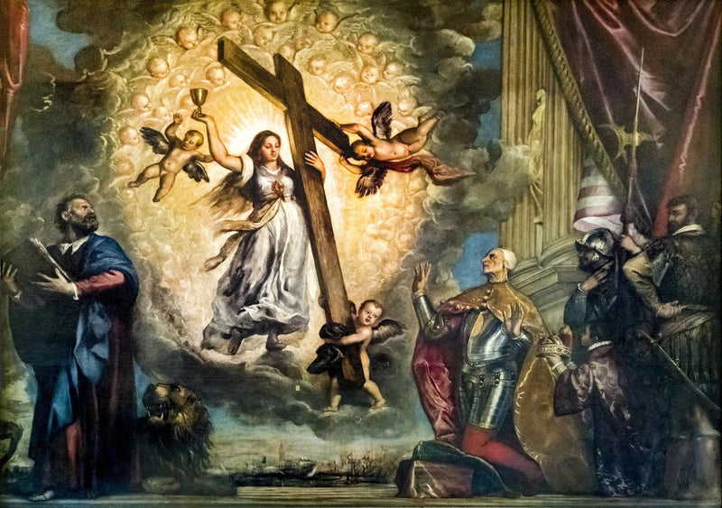 Il doge Antonio Grimani inginocchiato davanti alla fede - Titian