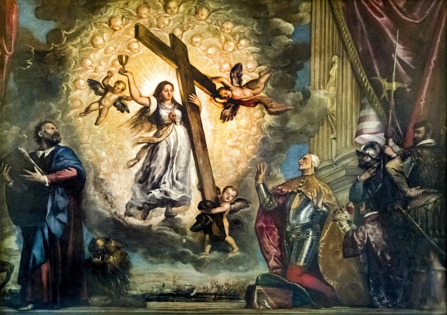 Il doge Antonio Grimani inginocchiato davanti alla fede - Titian