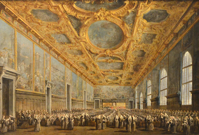 Il doge di Venezia ringrazia il Consiglio maggiore - Francesco Guardi