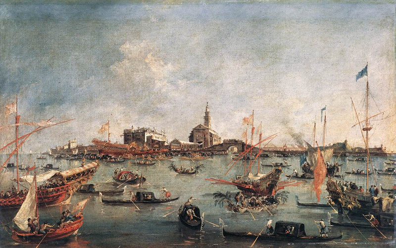 Il Doge di Venezia sul Bucintoro a San Nicolò di Lido, il giorno dell'Ascensione - Francesco Guardi