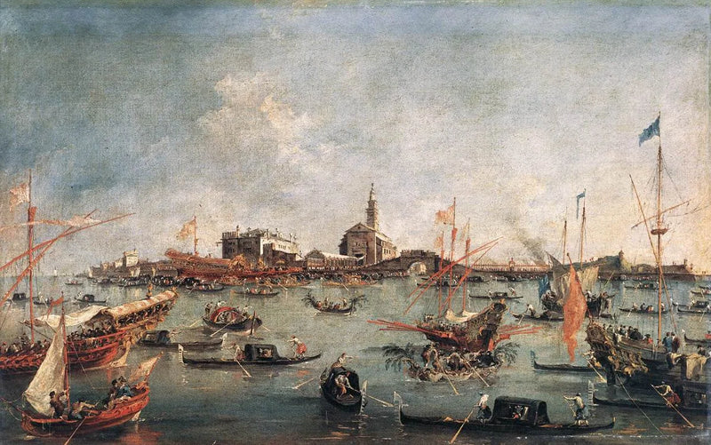Il Doge di Venezia sul Bucintoro a San Nicolò di Lido, il giorno dell'Ascensione - Francesco Guardi