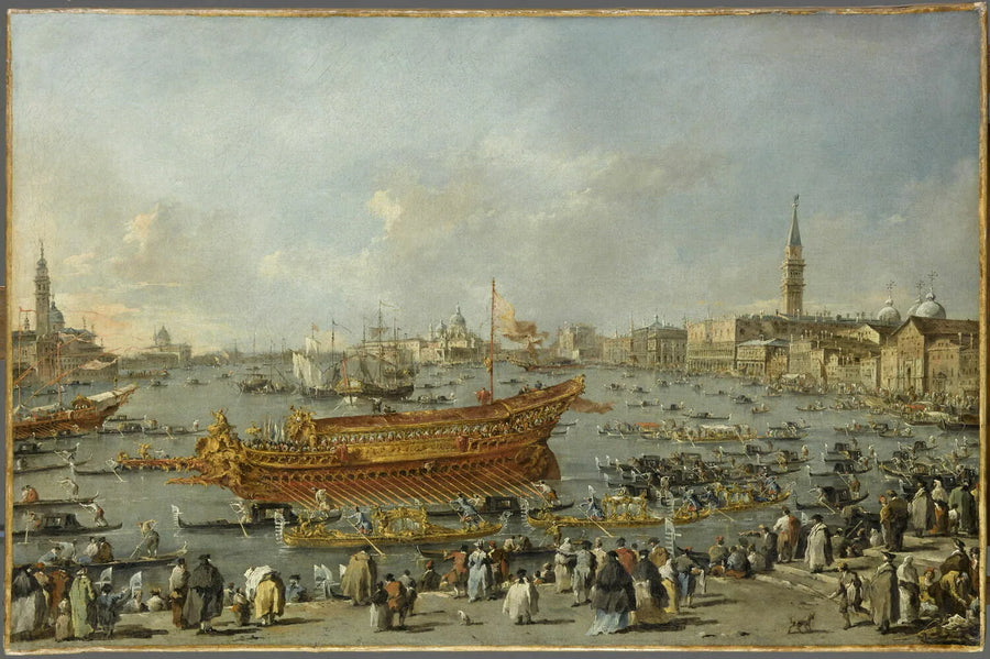 Il Doge di Venezia sul Bucintoro vicino al Riva di Sant'Elena - Francesco Guardi