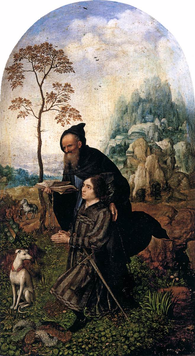 Il donatore protetto da Sant'Antonio. - Jan Gossaert