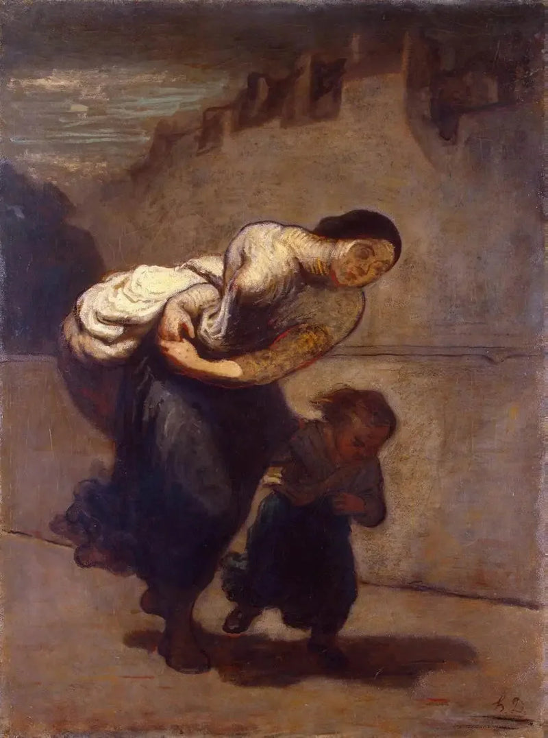 Il fardello (La lavandaia) - Honoré Daumier