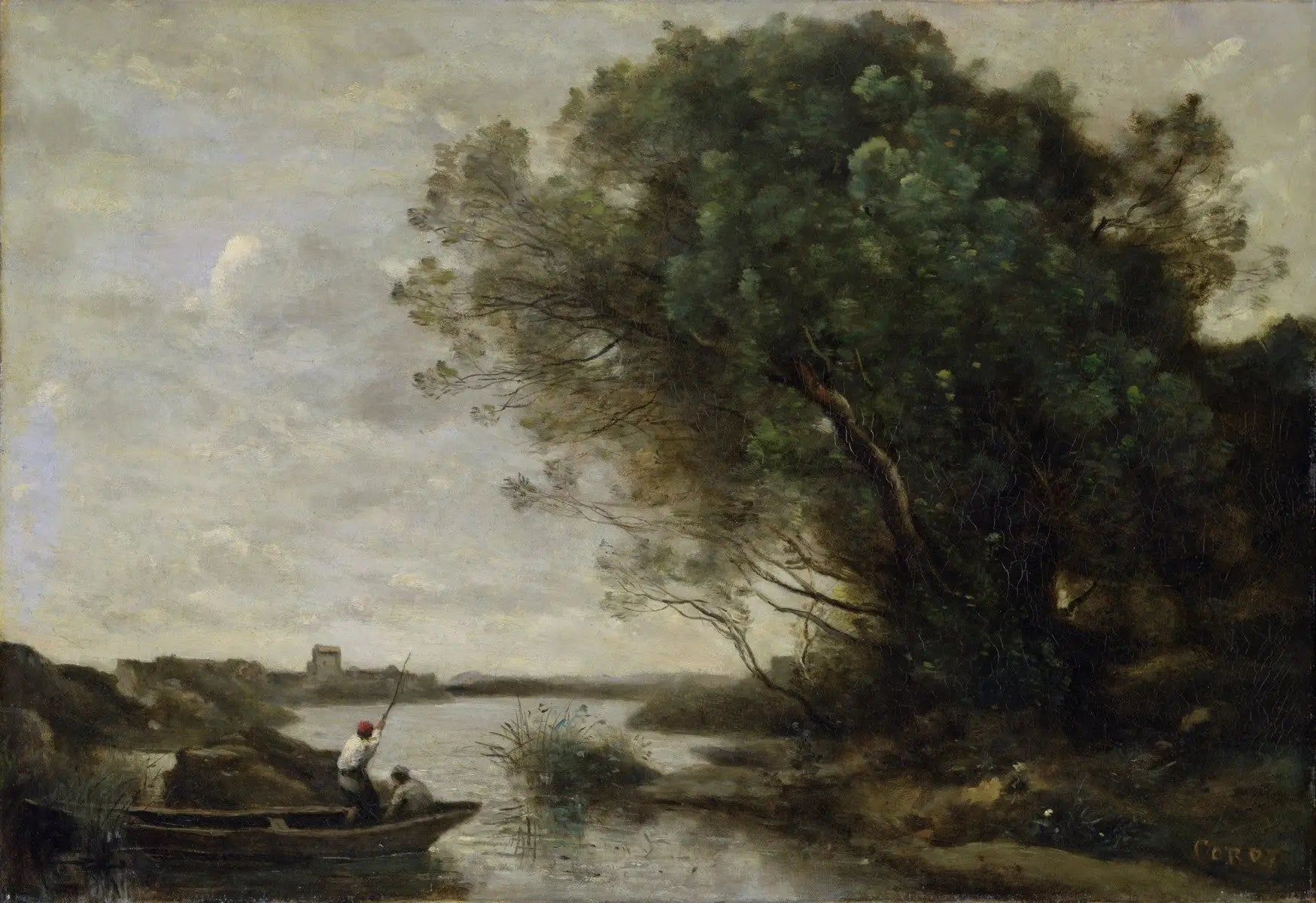 Le ferry - Jean-Baptiste Camille Corot - Alpha Reproduction