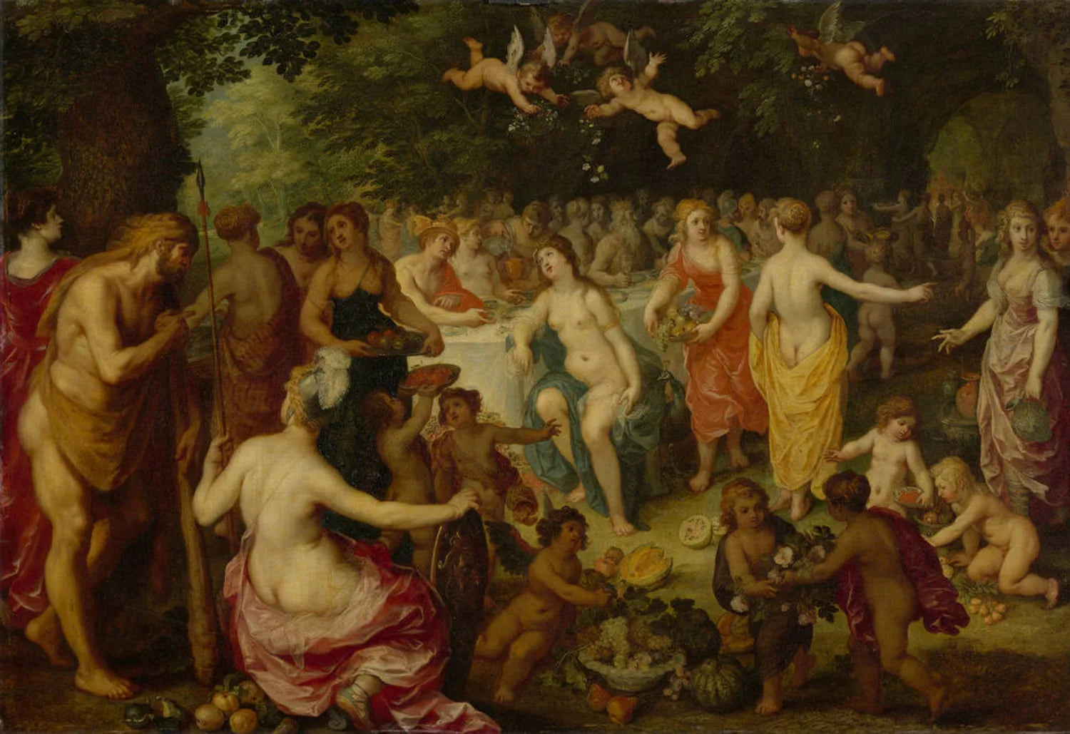 Le Festin des Dieux - Jan Brueghel l'Ancien image 1 copie peinte à la main à l’huile