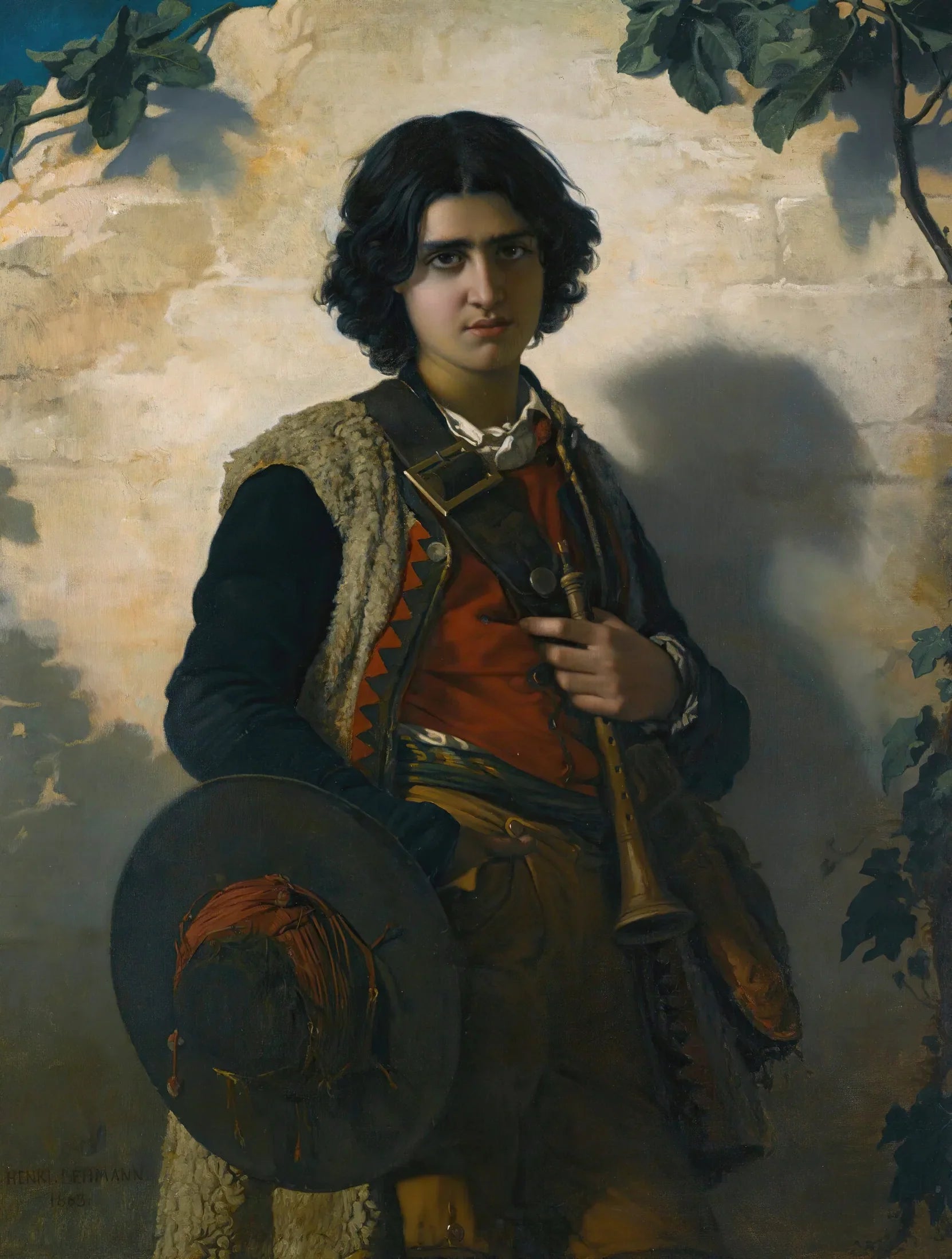 Le fifre italien - Henri Lehmann image 1 tableau peint à l’huile sur toile