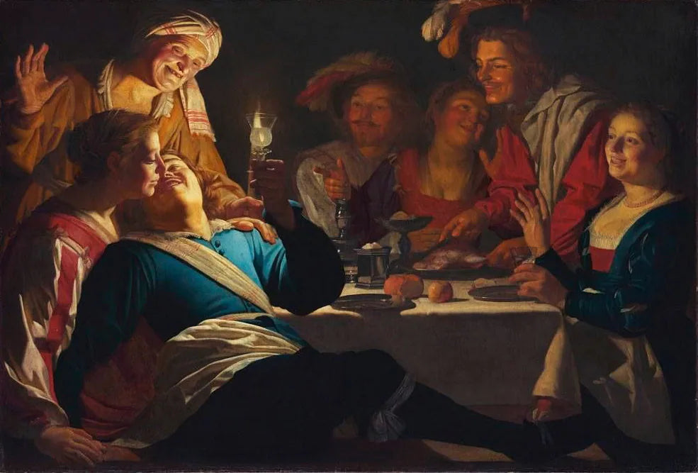 Le Fils prodigue - Gerrit van Honthorst image 1 copie de tableau peinte à la main