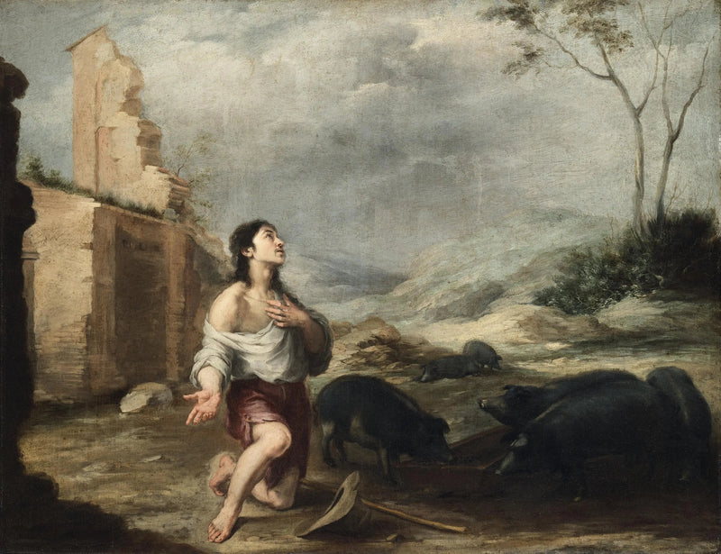 Il figlio prodigo che nutre i porci - Bartolomé Esteban Murillo