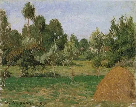 Il fondo del prato a Eragny, con la macina a destra - Camille Pissarro