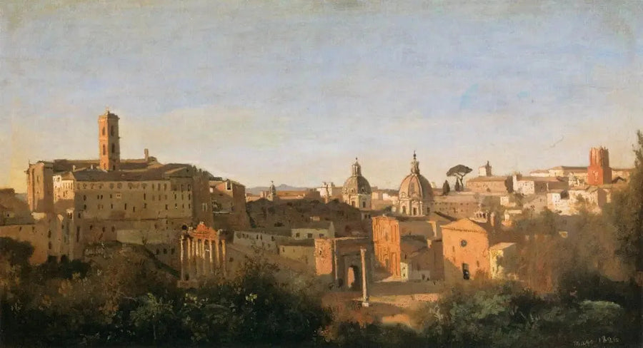Il Forum visto dai giardini Farnèse - Jean-Baptiste Camille Corot