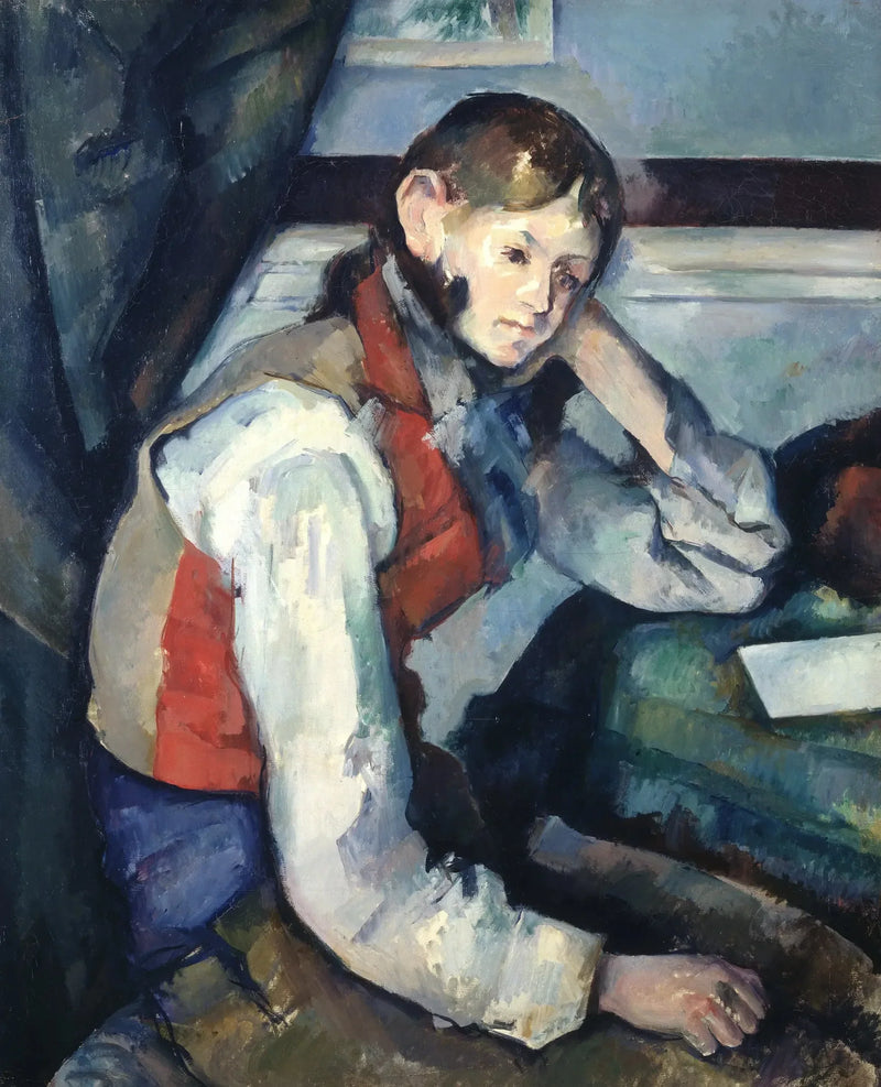 Il Ragazzo con il gilet rosso - Paul Cézanne