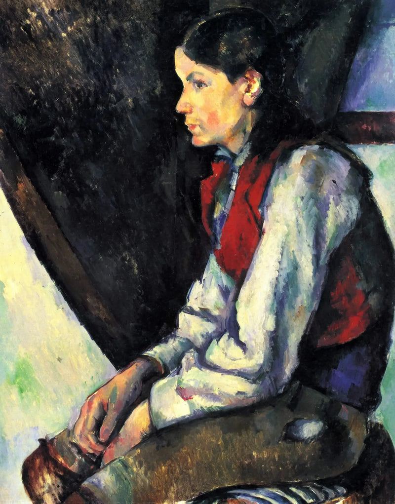 Il Ragazzo con il gilet rosso - Paul Cézanne