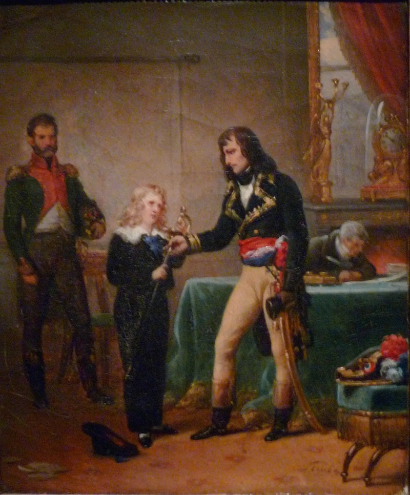 Il generale Bonaparte consegnando al giovane Eugène de Beauharnais la spada di suo padre - Charles de Steuben