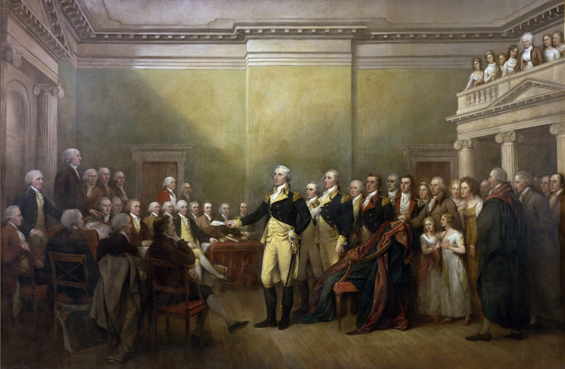 Il generale George Washington démissionne de sa commission - John Trumbull
