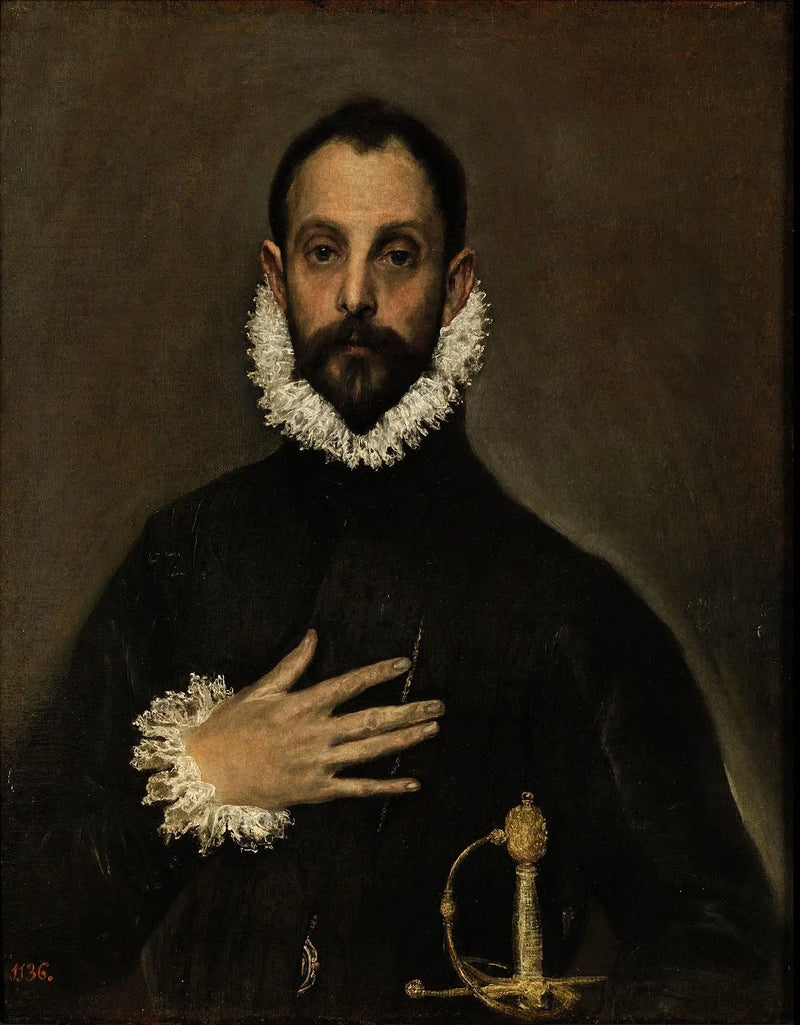 Il gentiluomo con la mano sul petto - El Greco