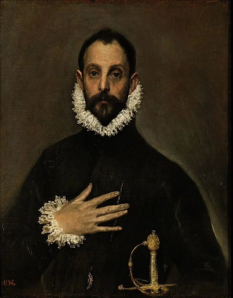 Il gentiluomo con la mano sul petto - El Greco