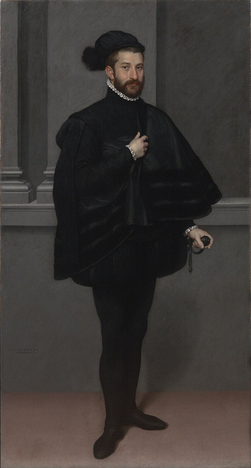 Il gentiluomo in nero - Giovanni Battista Moroni