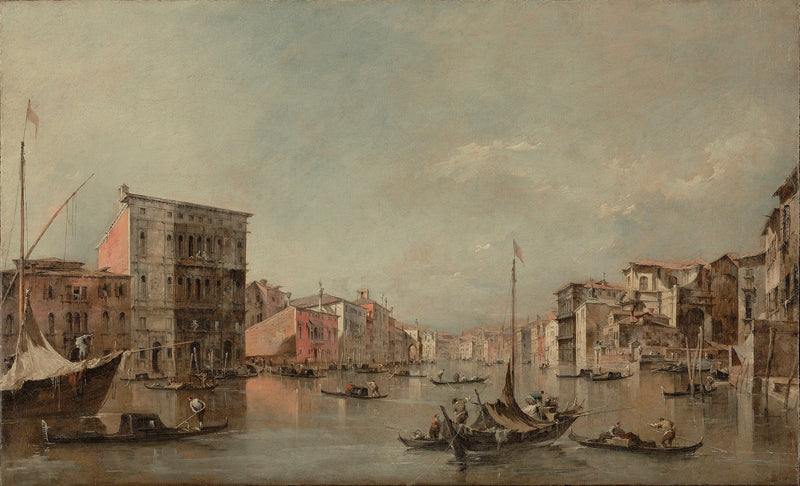 Il Grande Canale a Venezia con il Palazzo Bembo - Francesco Guardi