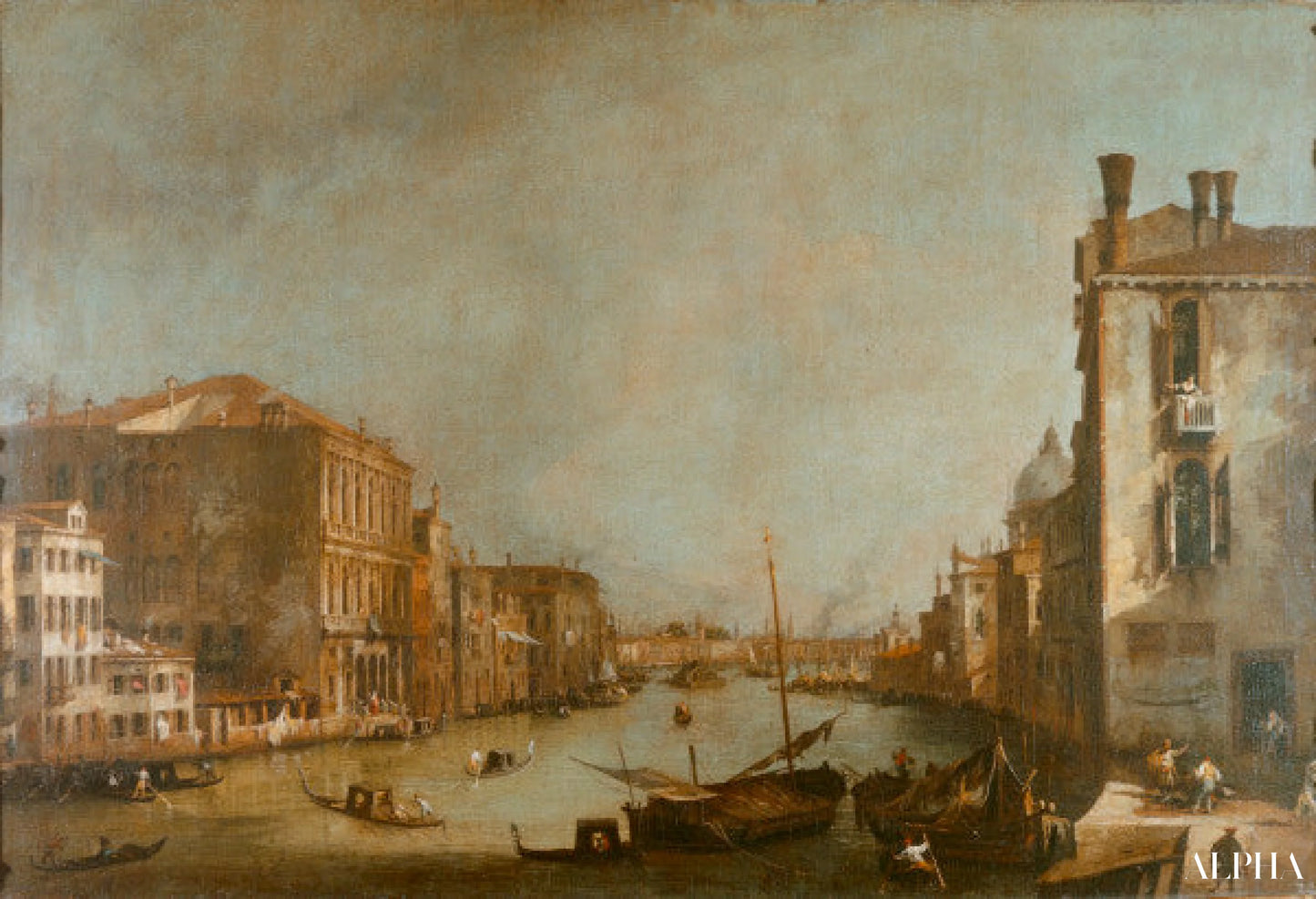 Il Canal Grande a Venezia con il Palazzo Corner Canale Grande - Giovanni Antonio Canal - Riproduzioni di quadri e dipinti di alta qualità