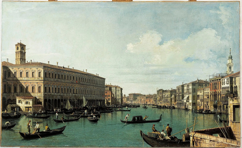 Il Grande Canale al ponte di Rialto - Canaletto