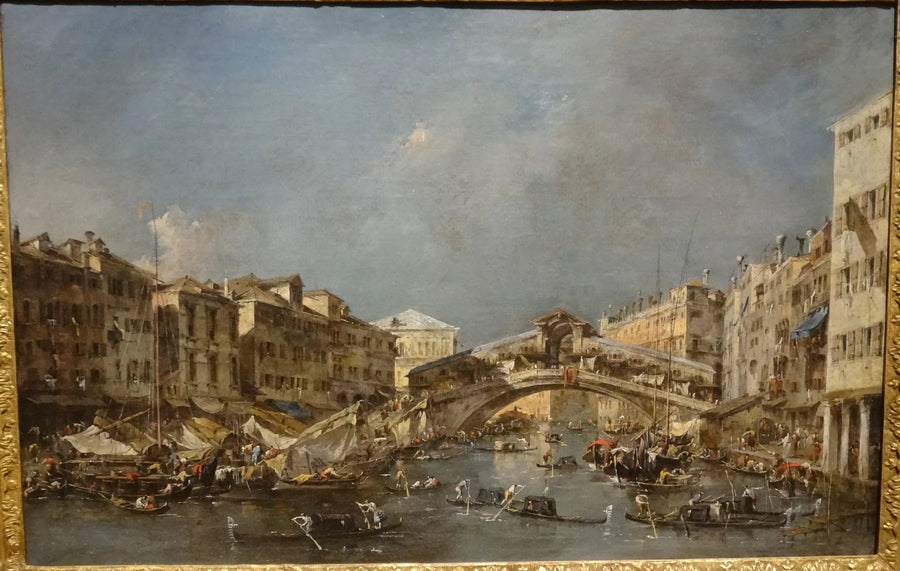 Il Grande Canale con il ponte di Rialto visto dal sud - Francesco Guardi