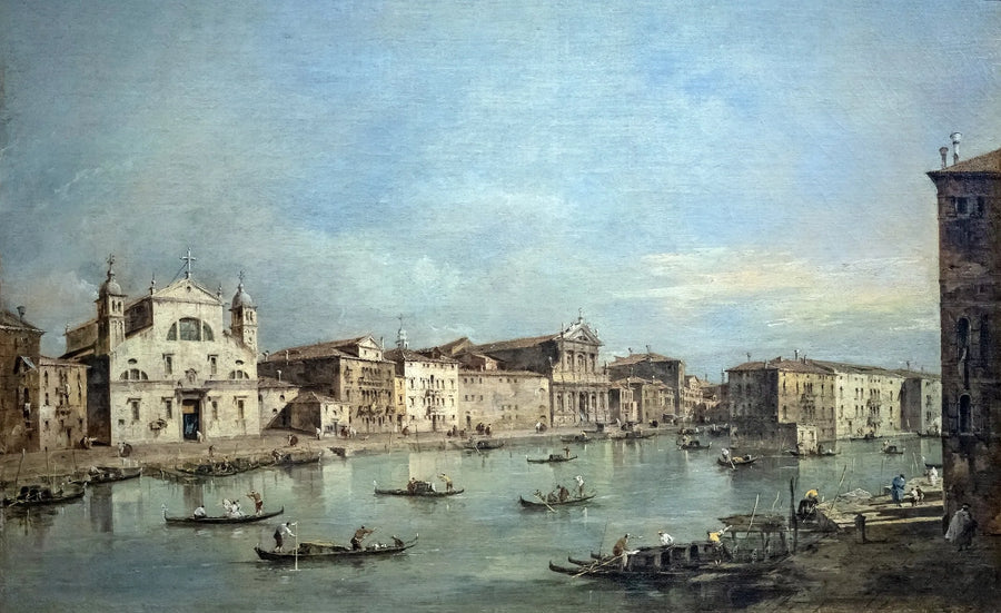 Il Grande Canale con Santa Lucia e Santa Maria di Nazareth - Francesco Guardi