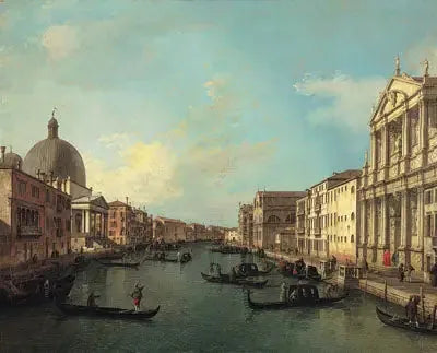 Il Grande Canale di Santa Maria di Nazareth verso Santa Croce - Canaletto