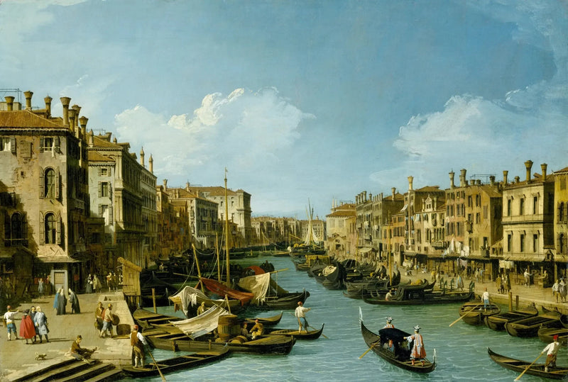 Il Grande Canale vicino al Rialto, Venezia - Canaletto