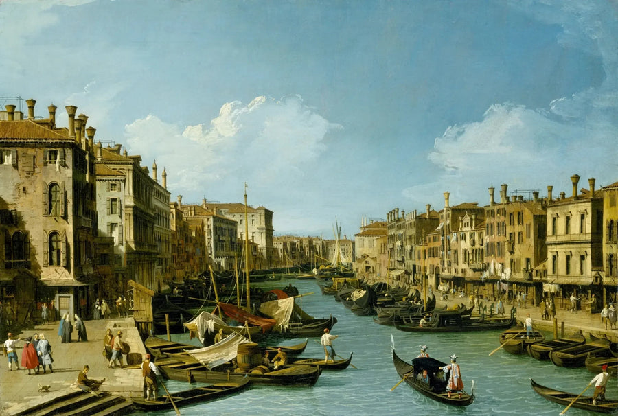 Il Grande Canale vicino al Rialto, Venezia - Canaletto