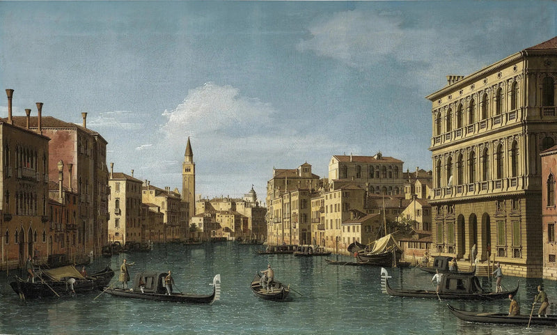Il Grande Canale, Venezia, vista nord-ovest da Ca' Corner a Ca' Contarini degli Scrigni, con il campanile di Santa Maria della Carità - Canaletto
