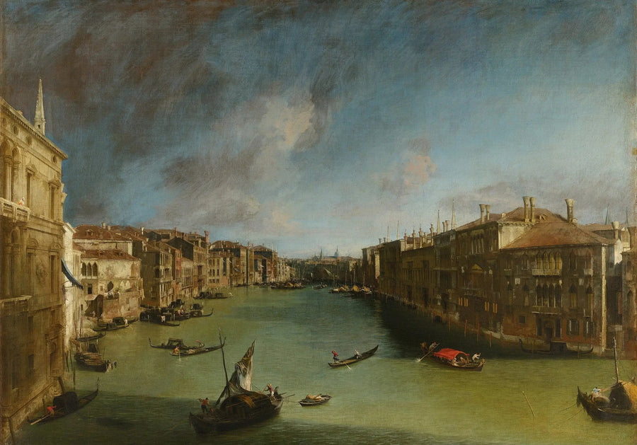 Il Grande Canale, verso nord-est dal palazzo Balbi verso il ponte di Rialto - Canaletto