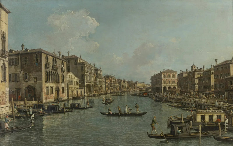 Il Grande Canale visto a sud-ovest verso il ponte di Rialto - Canaletto