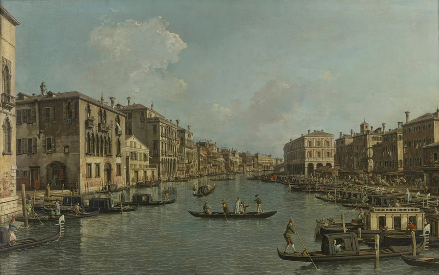 Il Grande Canale visto a sud-ovest verso il ponte di Rialto - Canaletto