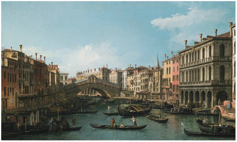 Il Grande Canale visto da nord-est dal Palazzo Dolfin-Manin fino al ponte di Rialto - Canaletto