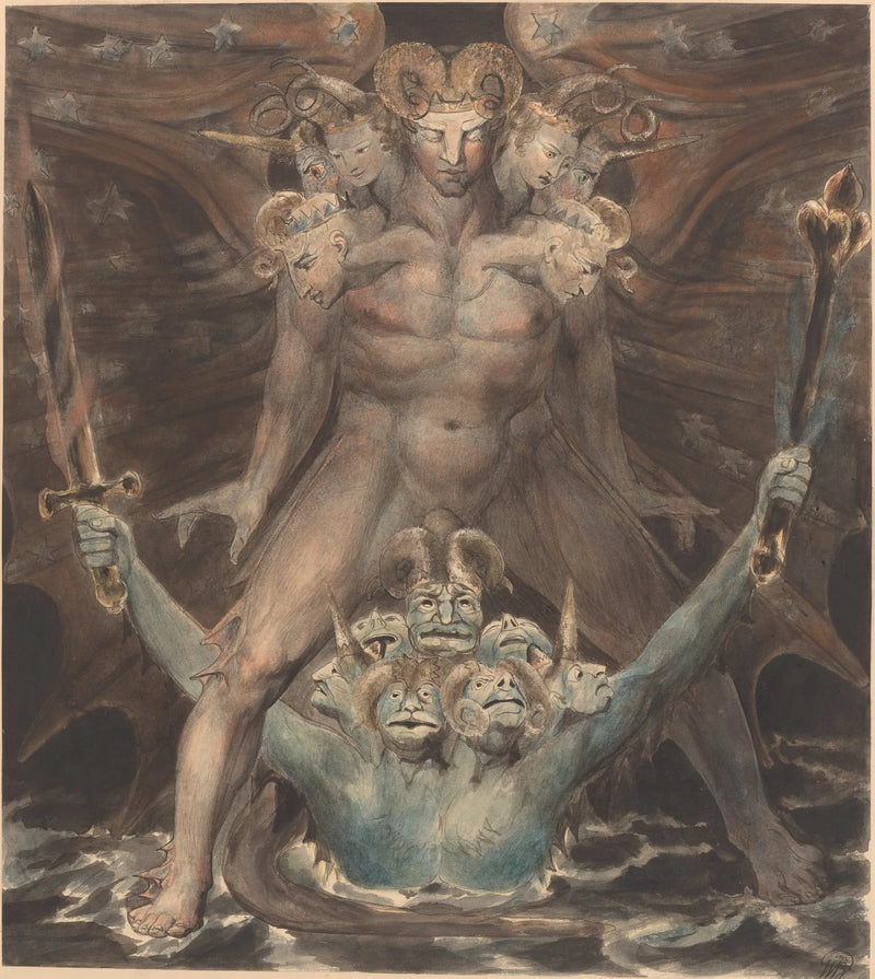 Il Grande Drago Rosso e la Bestia del Mare - William Blake